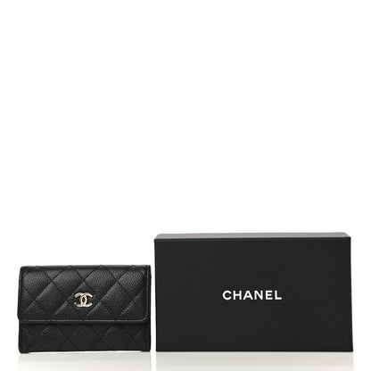 Chanel Caviar Quilted Flap Card Holder Black 25 of 25