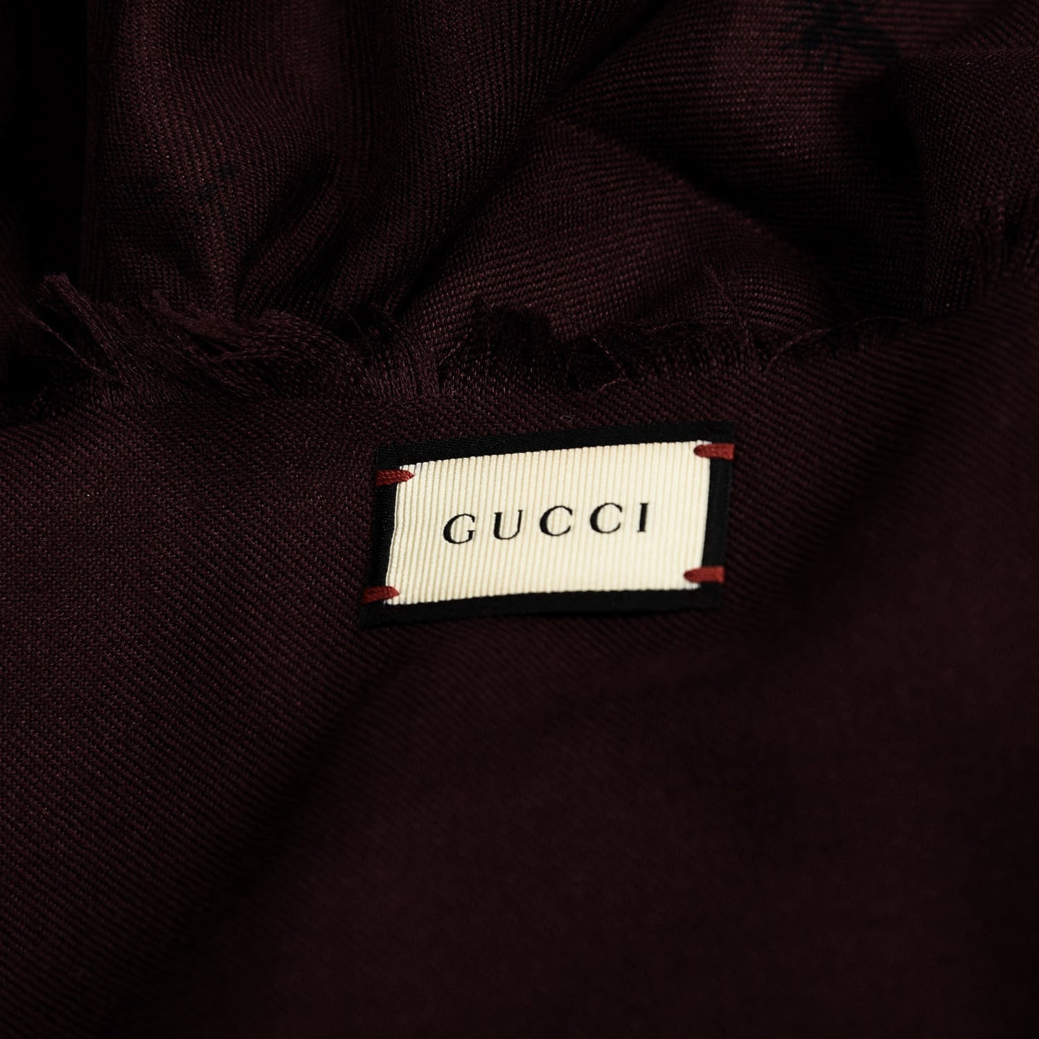 Gucci Wool Silk Bee Star Sternanis Scarf Shawl Amaranth Blue 3 of 3