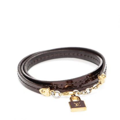Louis Vuitton Patent Commit Wrap Bracelet Amarante 1 of 5