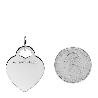 Tiffany Sterling Silver Enamel LOVE YOU Heart Pendant Red 3 of 3