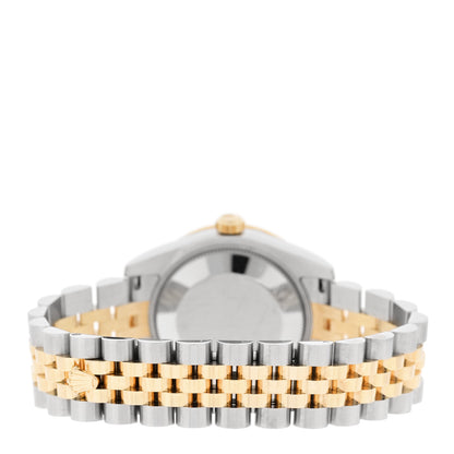 Rolex Stainless Steel 18K Yellow Gold Diamond Bezel 31mm Oyster Perpetual Datejust Watch Silver Jubilee 178383 3 of 5