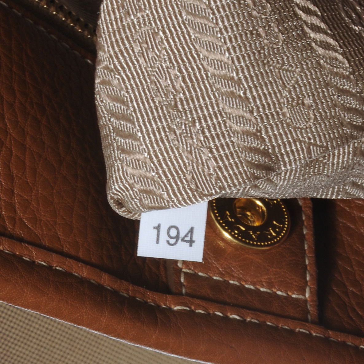Prada Jacquard Logo Tote Corda Brandy 9 of 9
