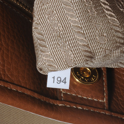 Prada Jacquard Logo Tote Corda Brandy 9 of 9