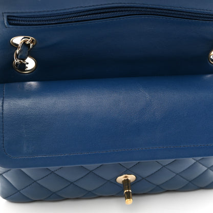 Chanel Lambskin Quilted Small Double Flap Dark Blue 11 of 12