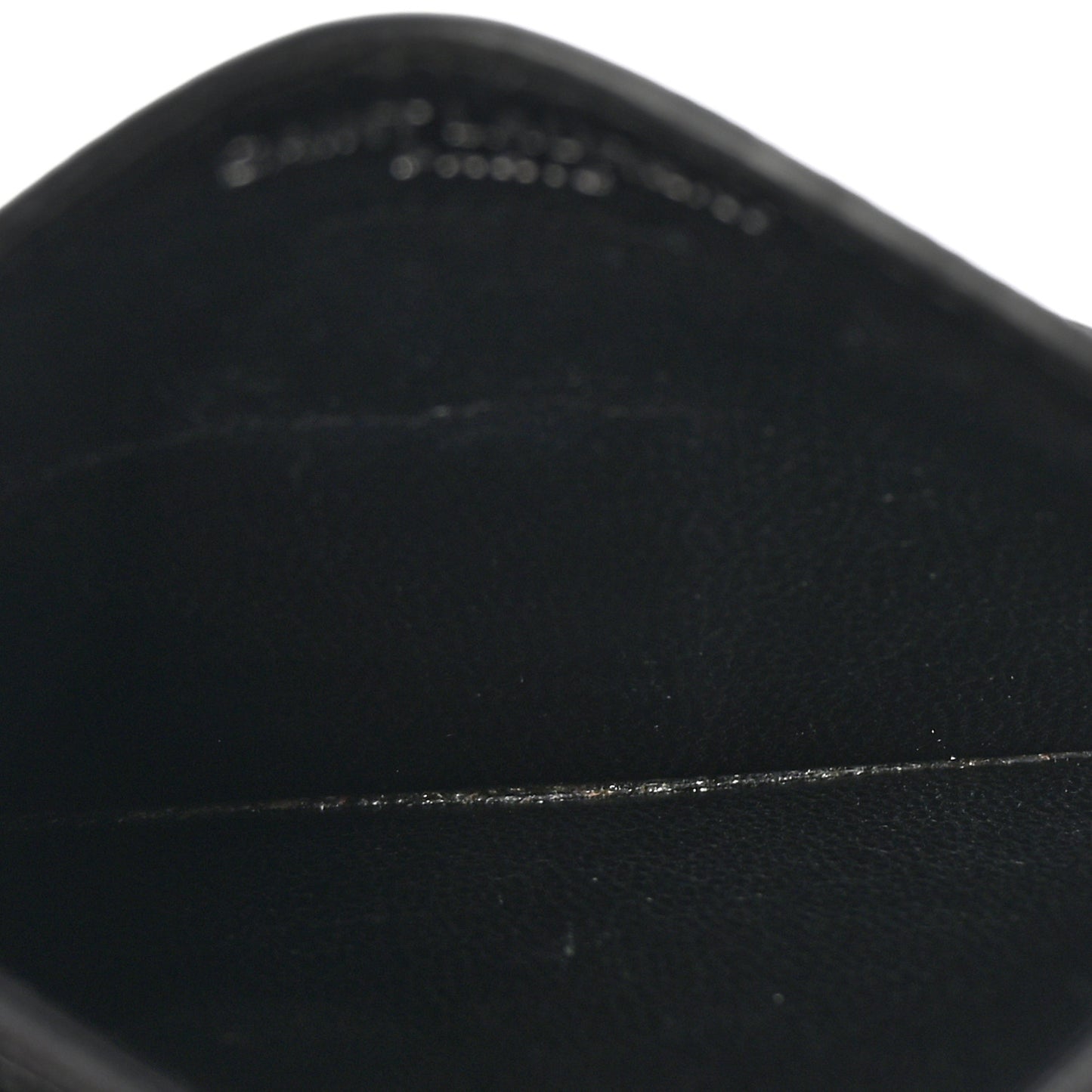 Grain De Poudre Matelasse Chevron Monogram Credit Card Case Black