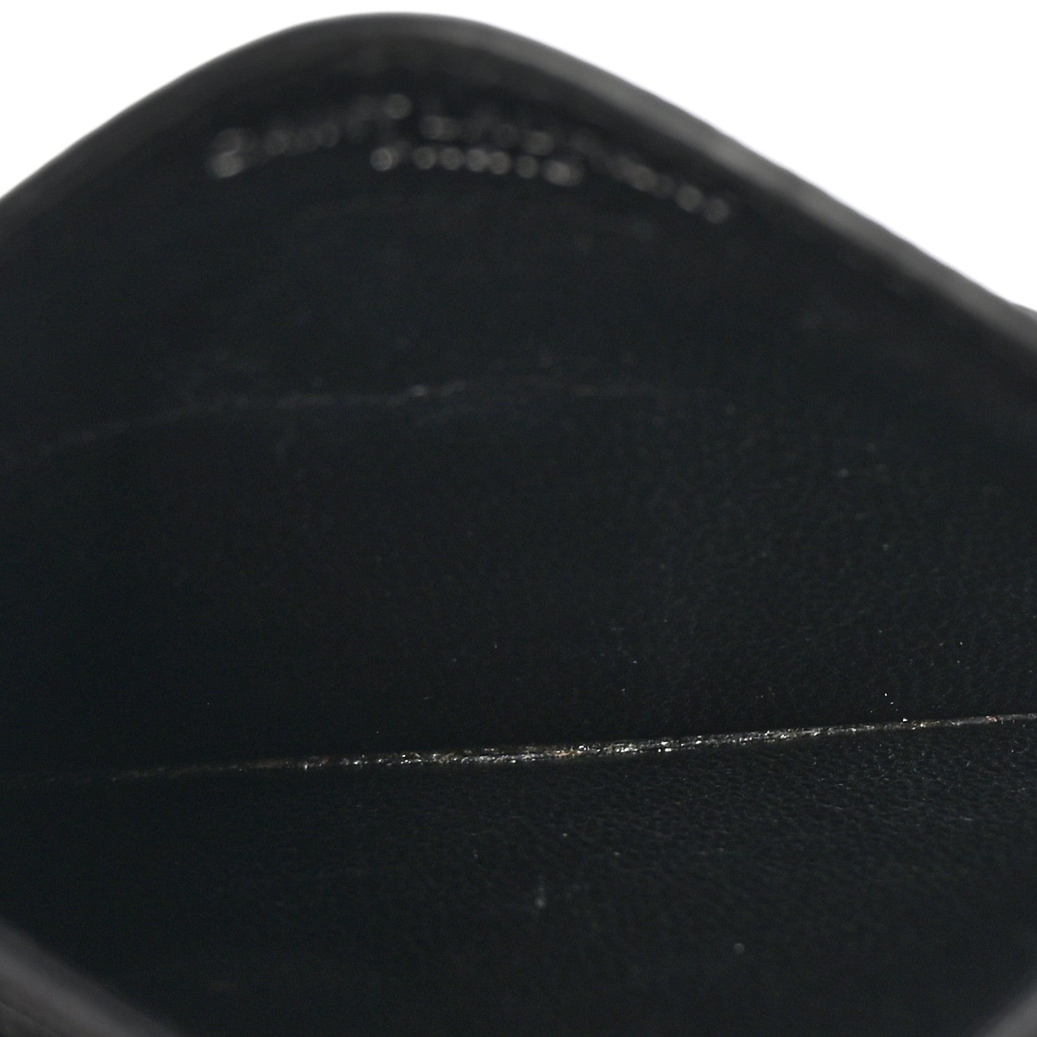 Saint Laurent Grain De Poudre Matelasse Chevron Monogram Credit Card Case Black 5 of 7