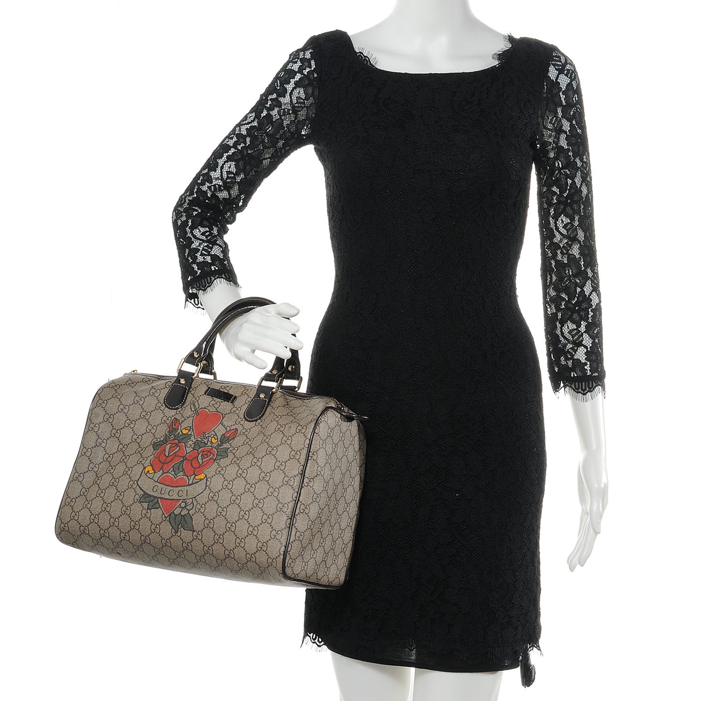 GG Plus Monogram Tattoo Heart Medium Joy Boston Dark Brown