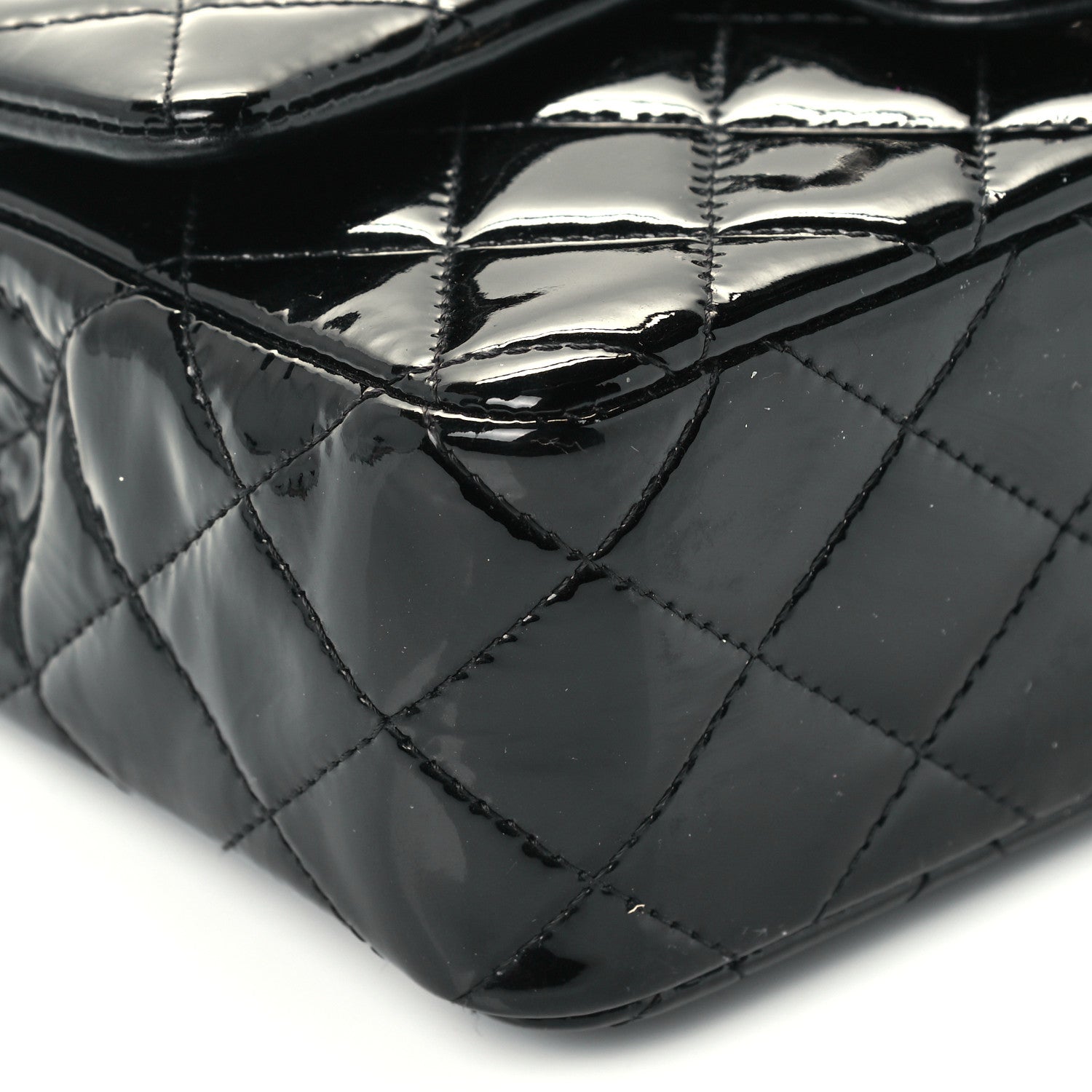 Chanel Patent Calfskin Quilted Mini Rectangular Flap Black 10 of 12