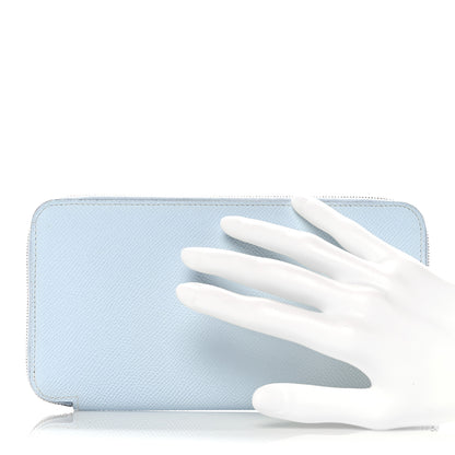 Hermes Epsom Silk'In Wallet Bleu Brume 2 of 12