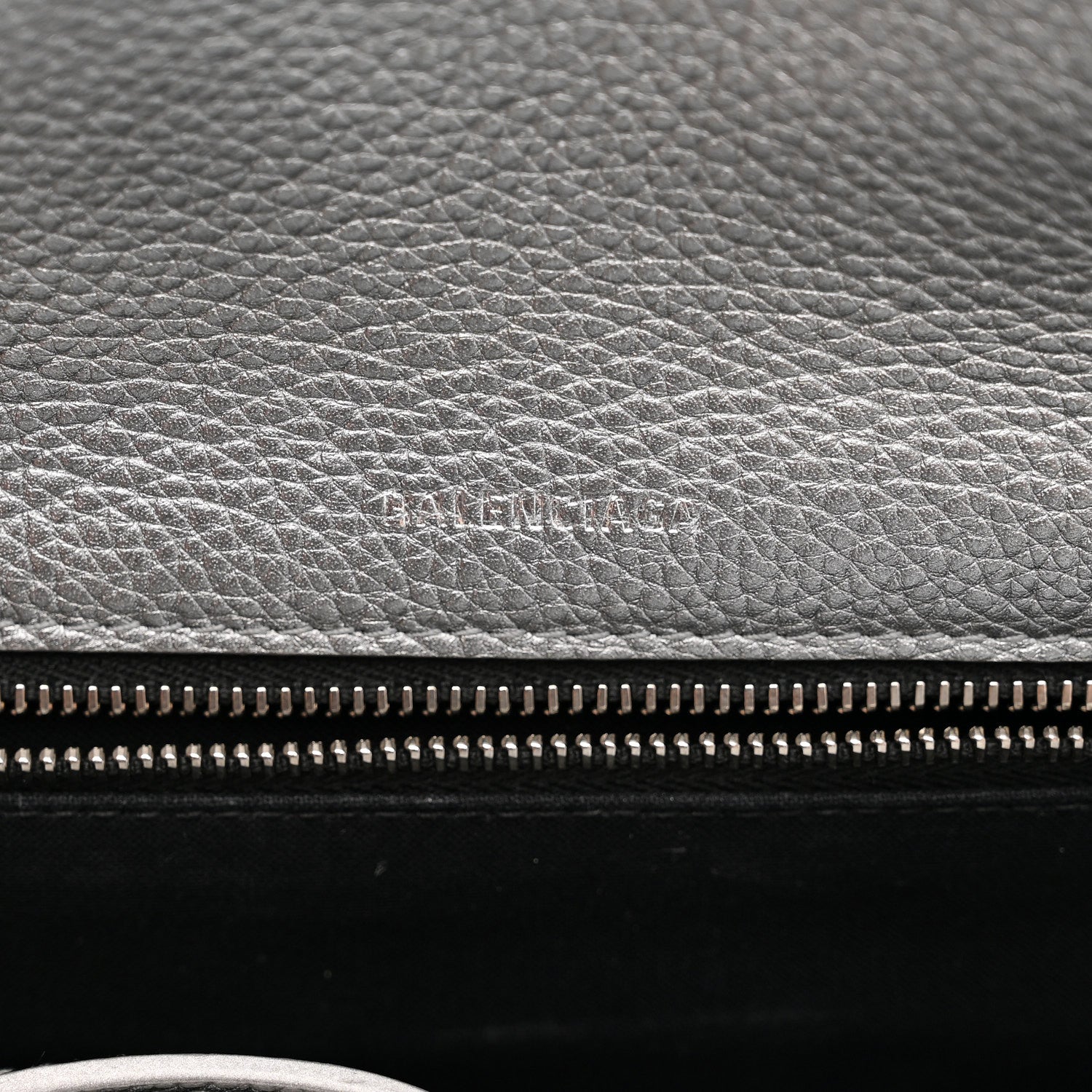 Balenciaga Metallic Calfskin LED Logo Projector Top Handle Bag Silver 6 of 17