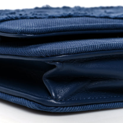 Chanel Denim Quilted Coco Wallet On Chain WOC Blue 11 of 13