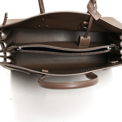 Saint Laurent Grained Calfskin Topstitch Small Classic Sac De Jour Taupe 4 of 11