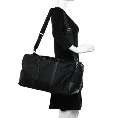 Prada Re-Nylon Saffiano Duffle Bag Black 2 of 9