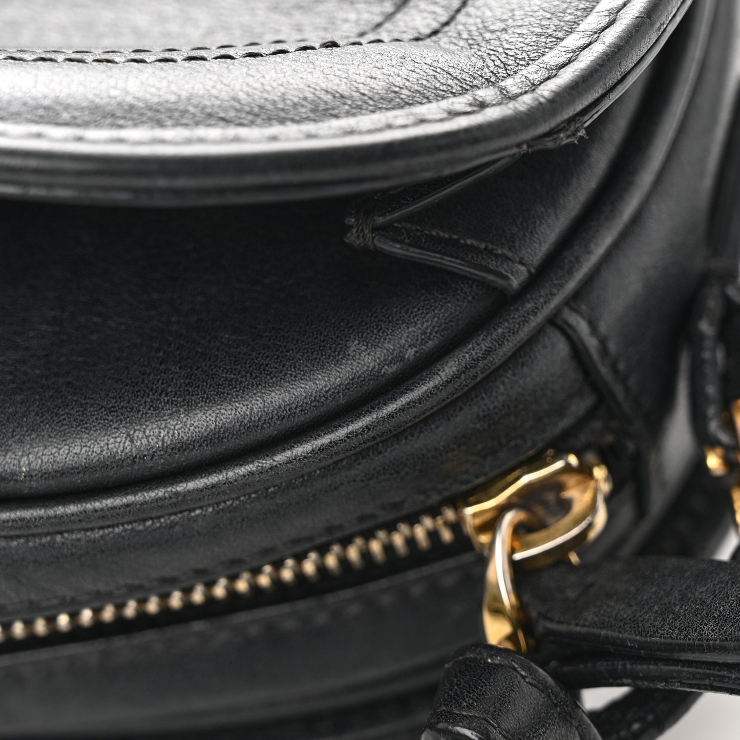 Calfskin Small Logo Go Crossbody Bag Black