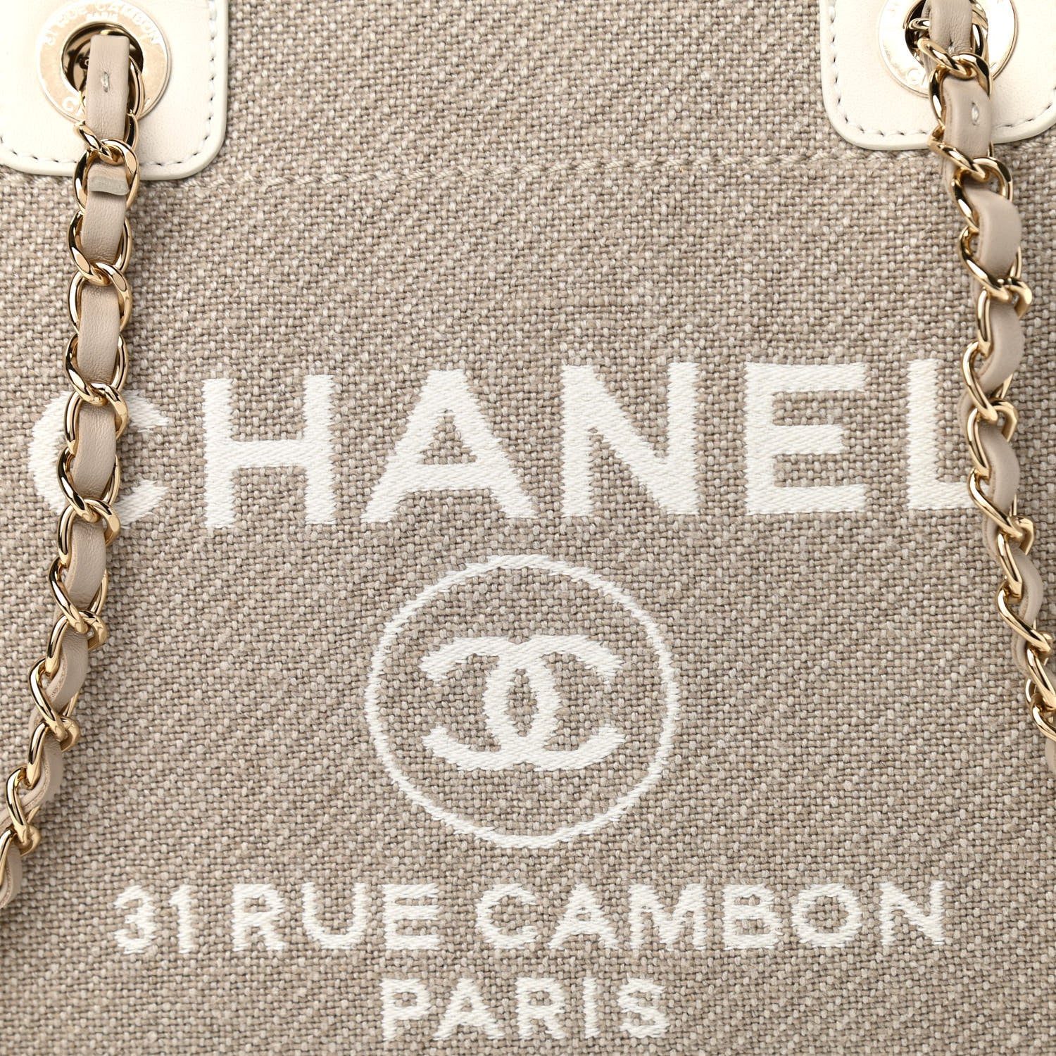 Chanel Mixed Fibers Calfskin Small Deauville Tote Light Grey 9 of 12