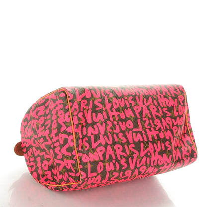 Louis Vuitton Monogram Graffiti Speedy 30 Fuchsia 4 of 8