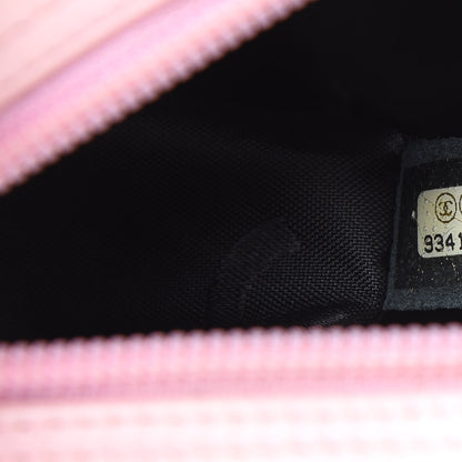 Chanel Calfskin Quilted Large Cambon Bowler Pink Black 7 of 17