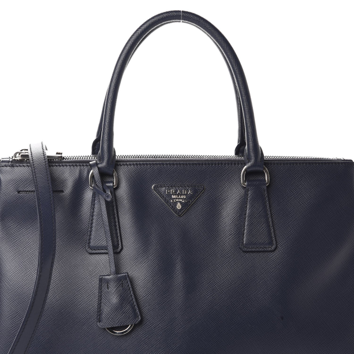 Prada Saffiano Medium Galleria Double Zip Tote Baltico 12 of 13