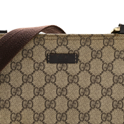 Gucci GG Supreme Monogram Small Flat Messenger Bag Dark Brown 8 of 13