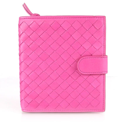 Bottega Veneta Woven Leather French Wallet Pink 1 of 6