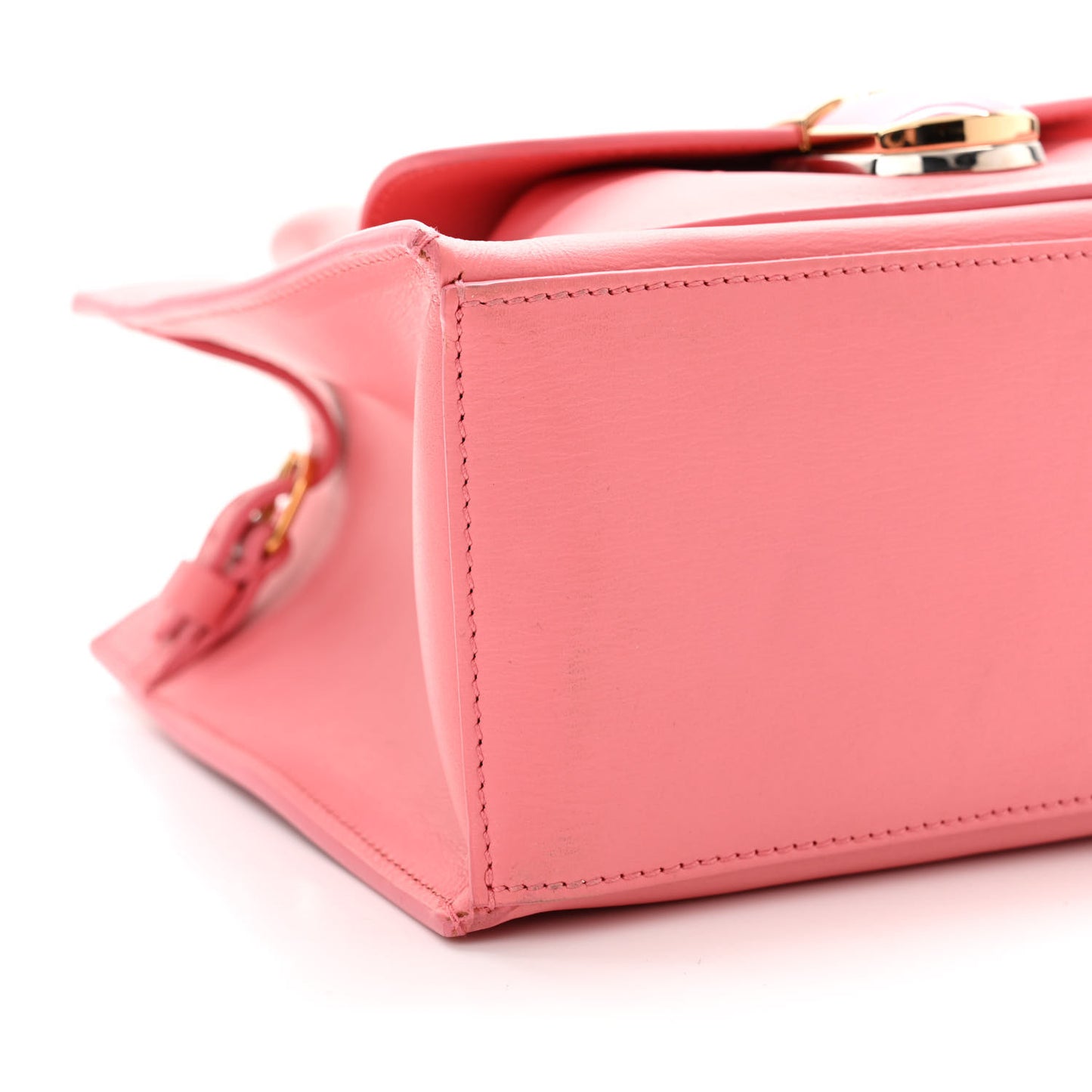 Calfskin Padlock Mini All Afternoon Tote Rose Fluo