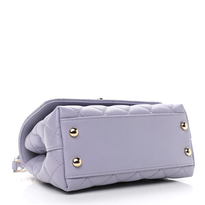 Chanel Caviar Quilted Extra Mini Coco Handle Flap Light Purple 4 of 12