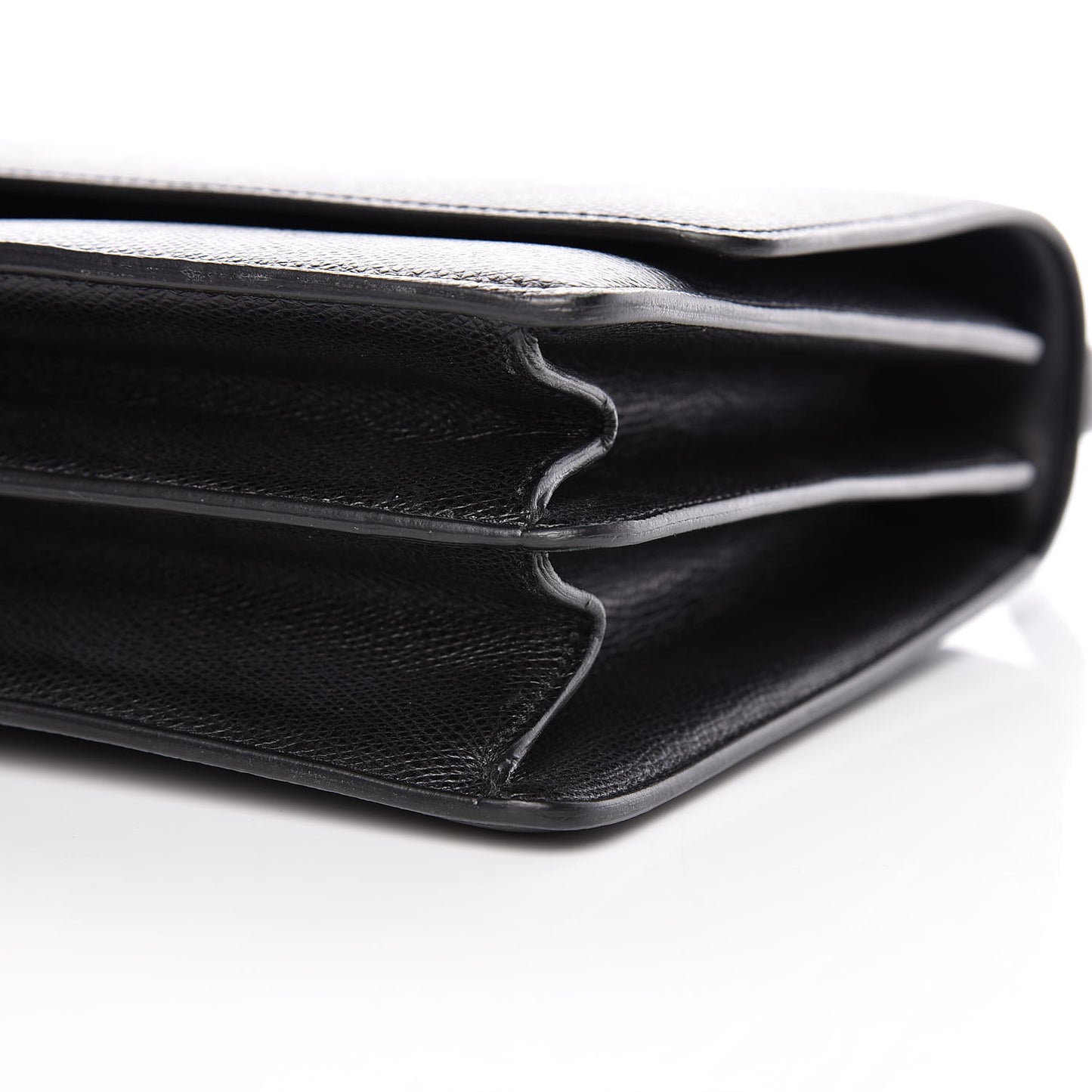 Baby Grained Calfskin Medium Case Flap Black
