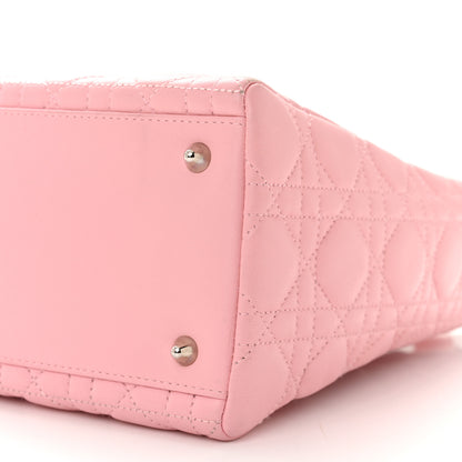 Christian Dior CHRISTIAN DIOR Lambskin Cannage Medium Lady Dior Pink 9 of 10