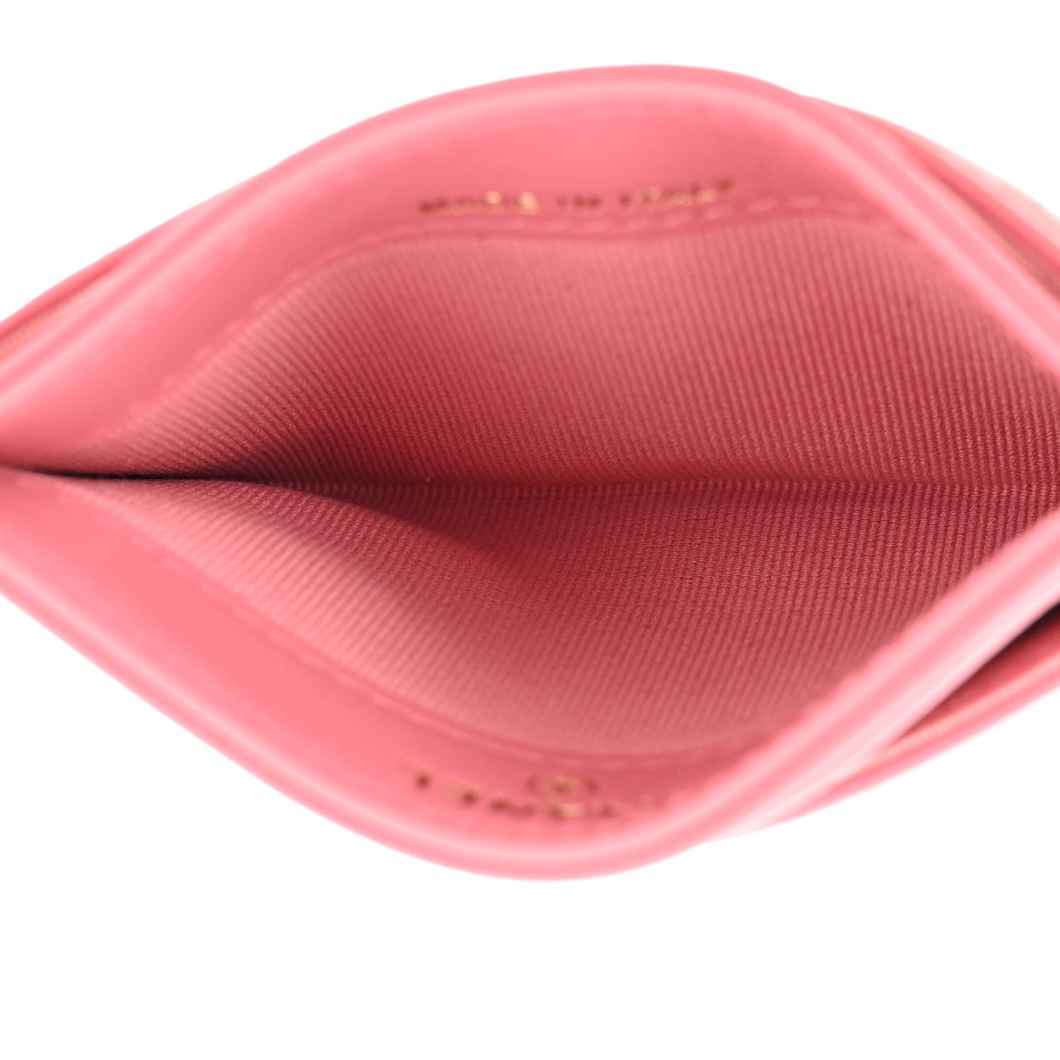 Chanel Lambskin Quilted Chanel 19 Card Holder Dark Pink 5 of 8