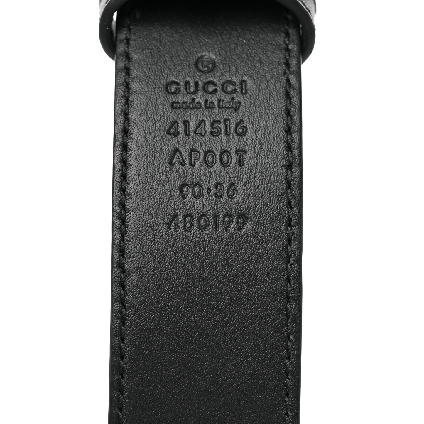 Calfskin Double G 30mm Belt 90 36 Black