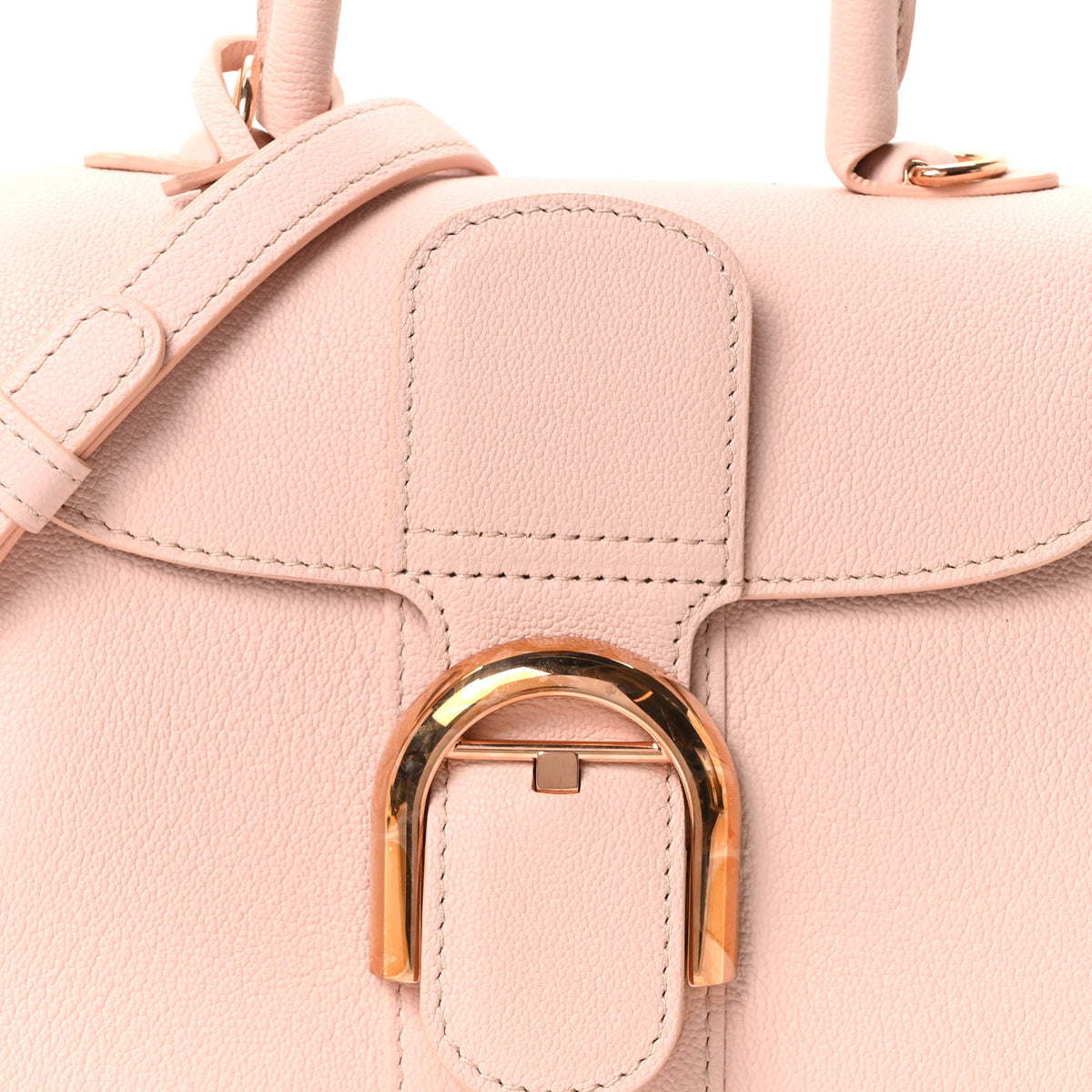 Delvaux Grained Rodeo Calfskin Mini Brillant Satchel Nude 9 of 11