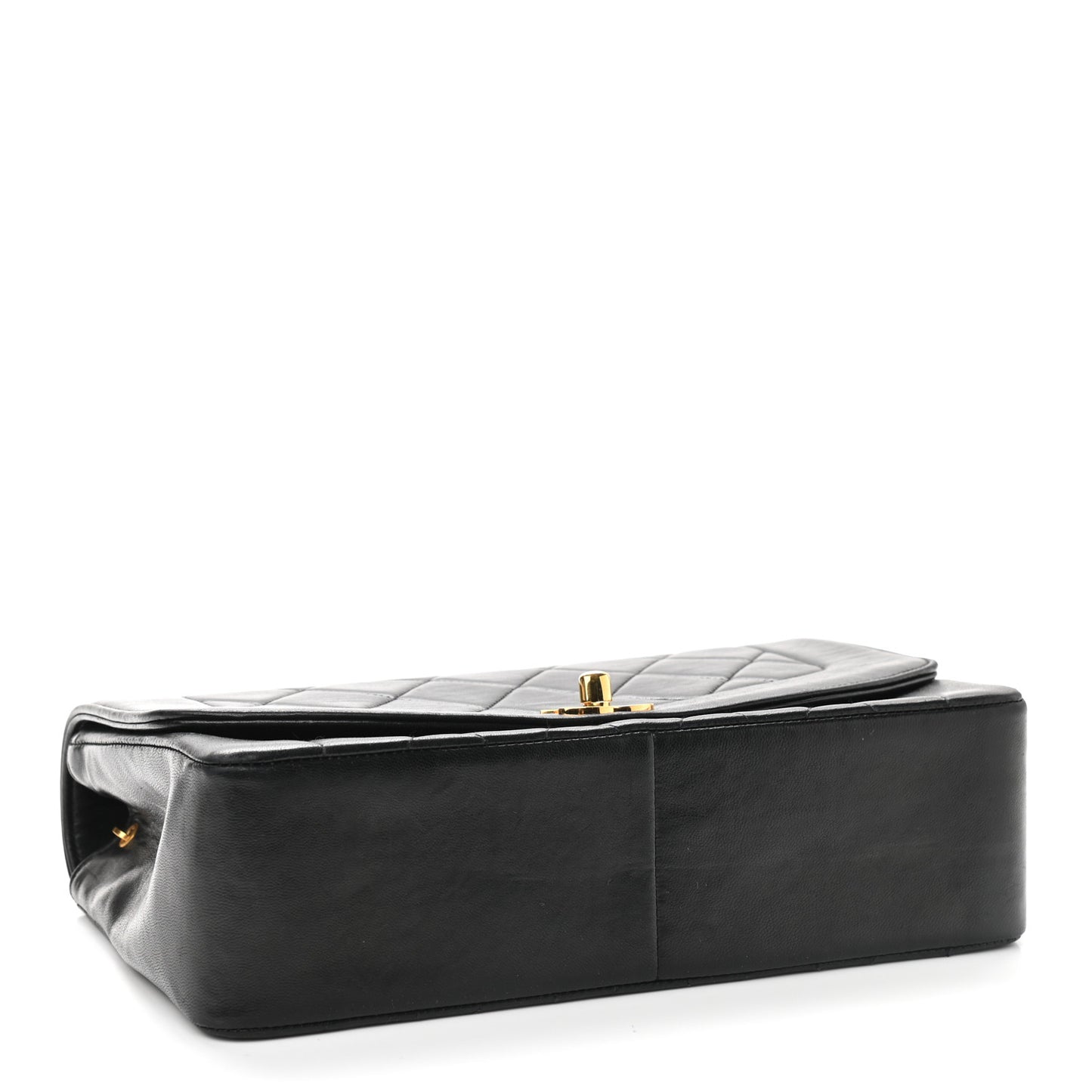 Lambskin Quilted Medium Single Flap Black