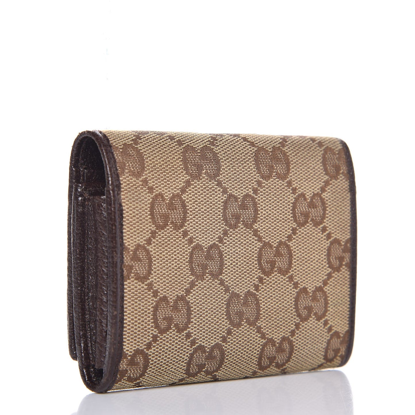 GG Monogram Card CaseFlap Wallet Dark Brown