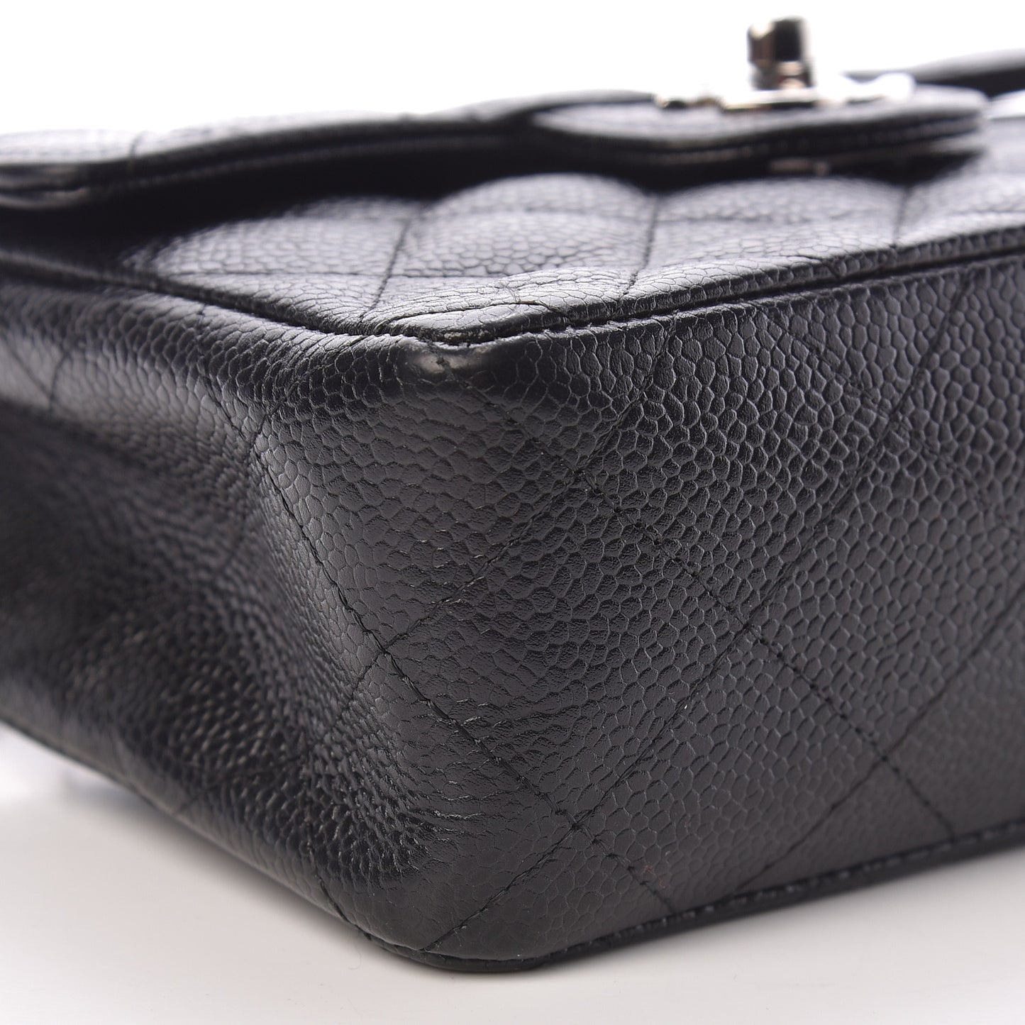 Caviar Quilted Mini Square Flap Black