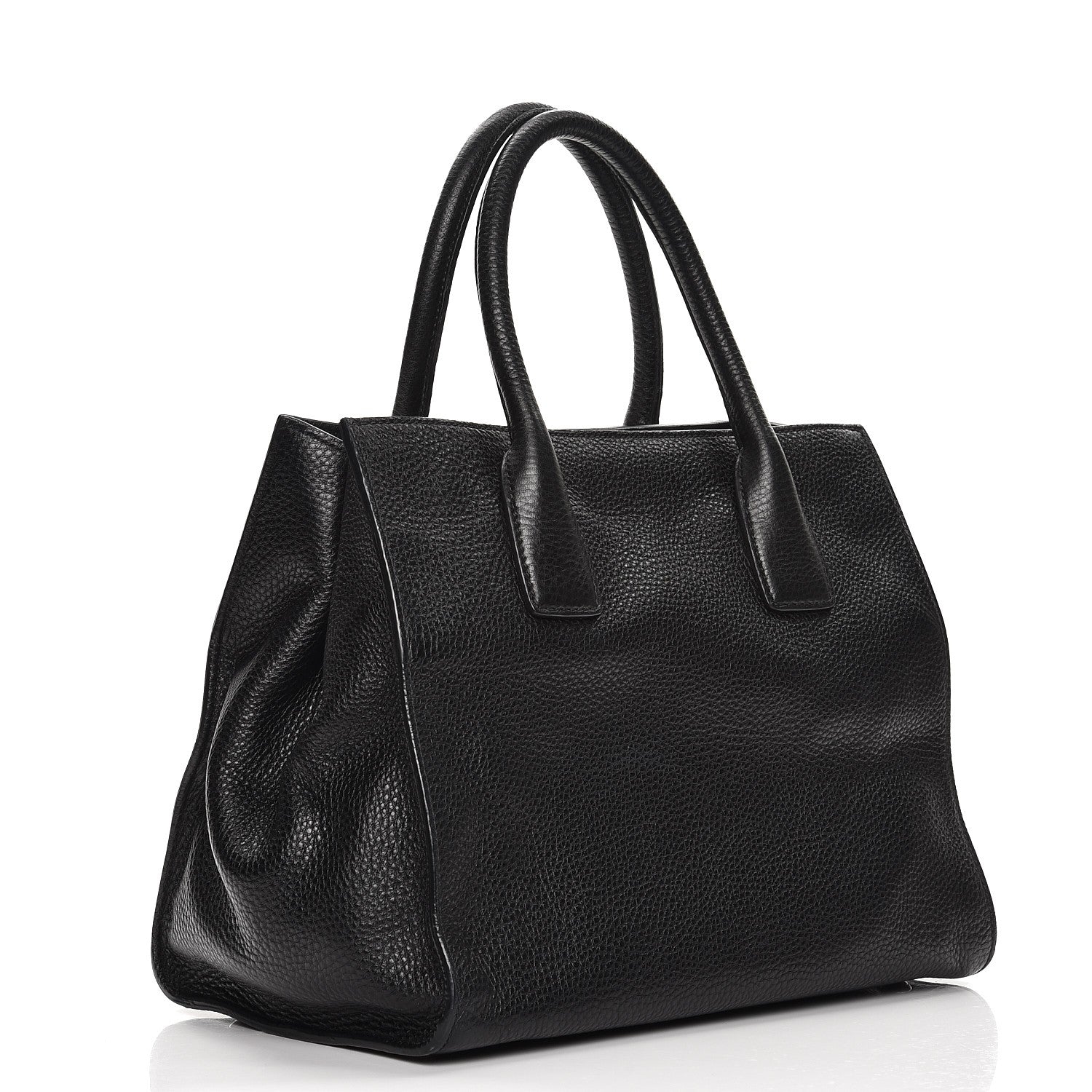 Prada Vitello Daino Tote Nero Black 3 of 8