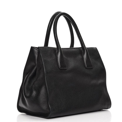 Prada Vitello Daino Tote Nero Black 3 of 8