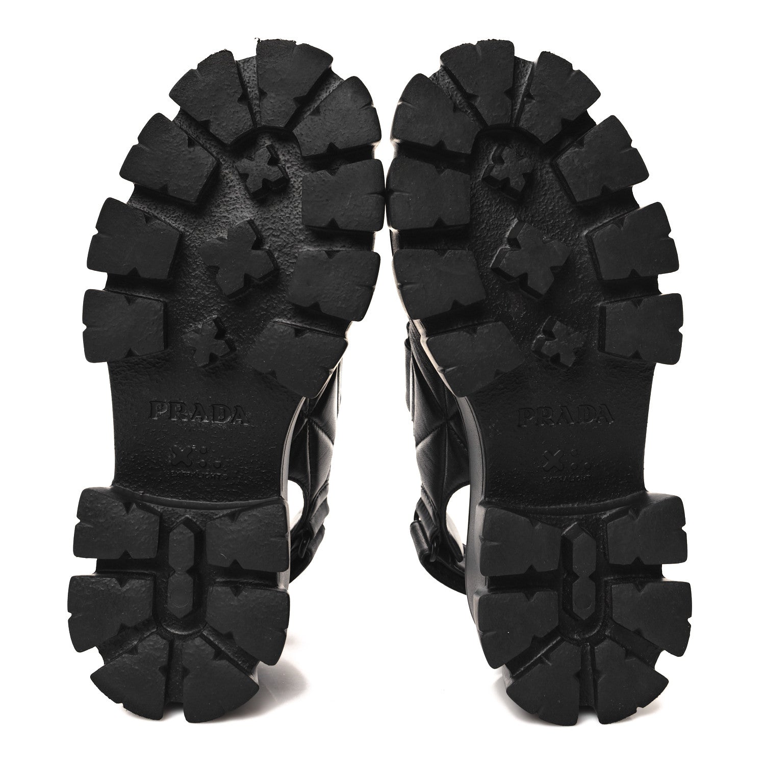 Prada Nappa Soft Metal Triangle Logo Padded Monolith 55mm Slingback Sandals 36 Black 5 of 9