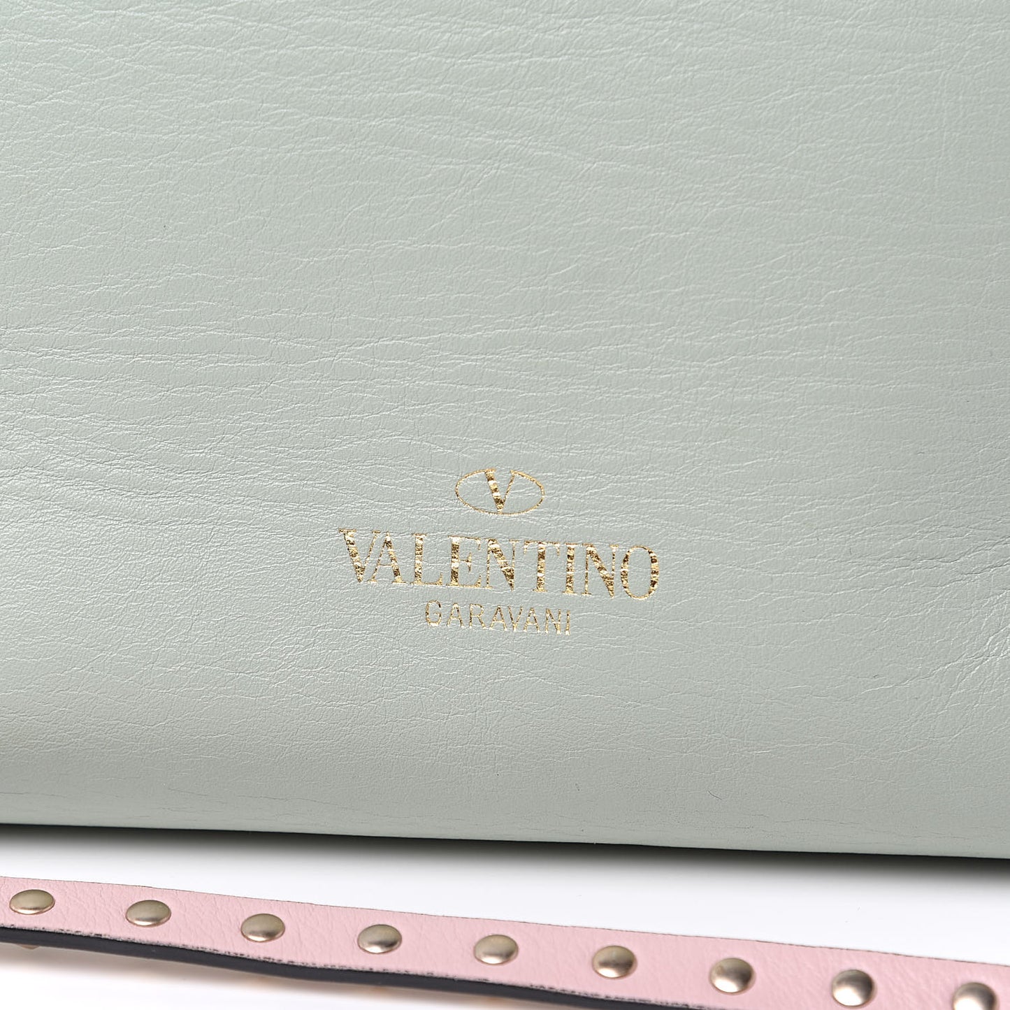 Vitello Watercolor Rockstud Double Handle Tote Rose Green Yellow Sky