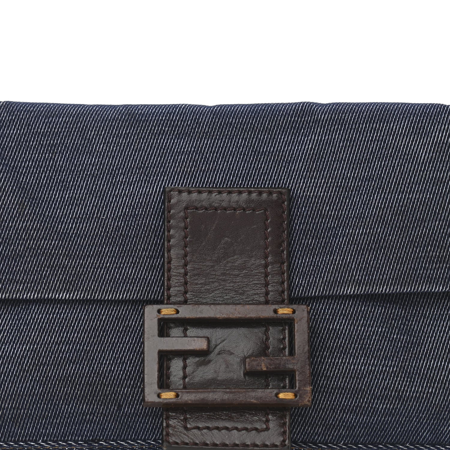 Fendi Denim Medium Convertible Baguette Blue 8 of 12