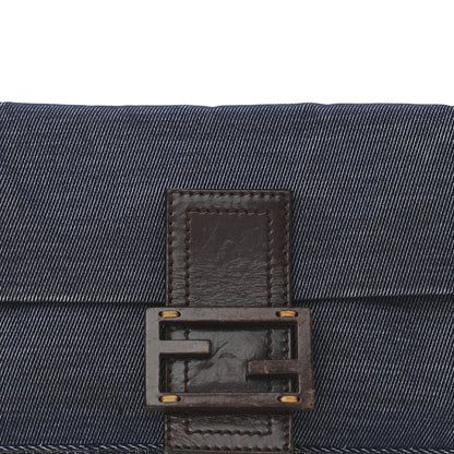 Fendi Denim Medium Convertible Baguette Blue 8 of 12