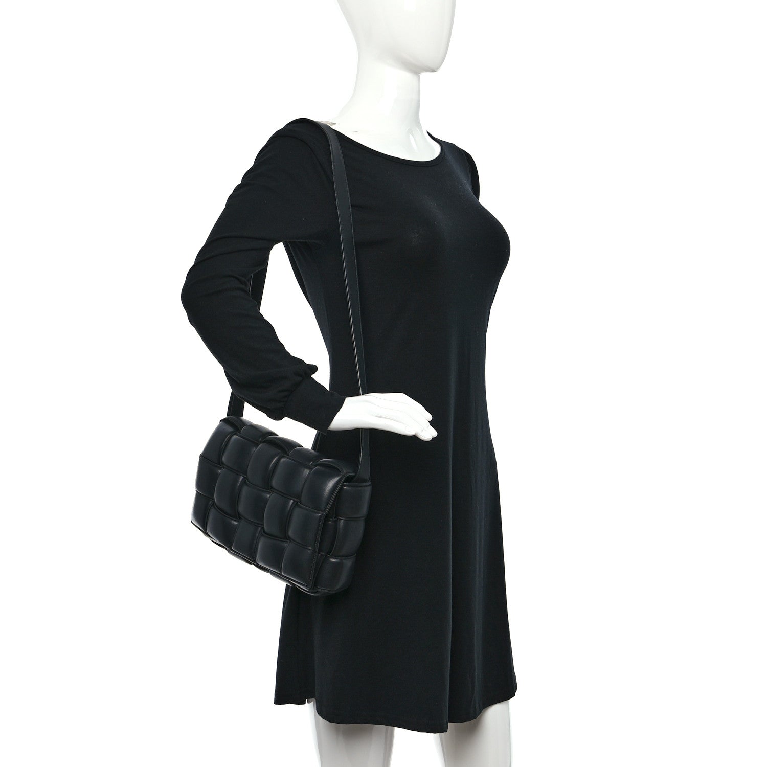 Bottega Veneta Nappa Maxi Intreccio Padded Cassette Crossbody Bag Black 2 of 15