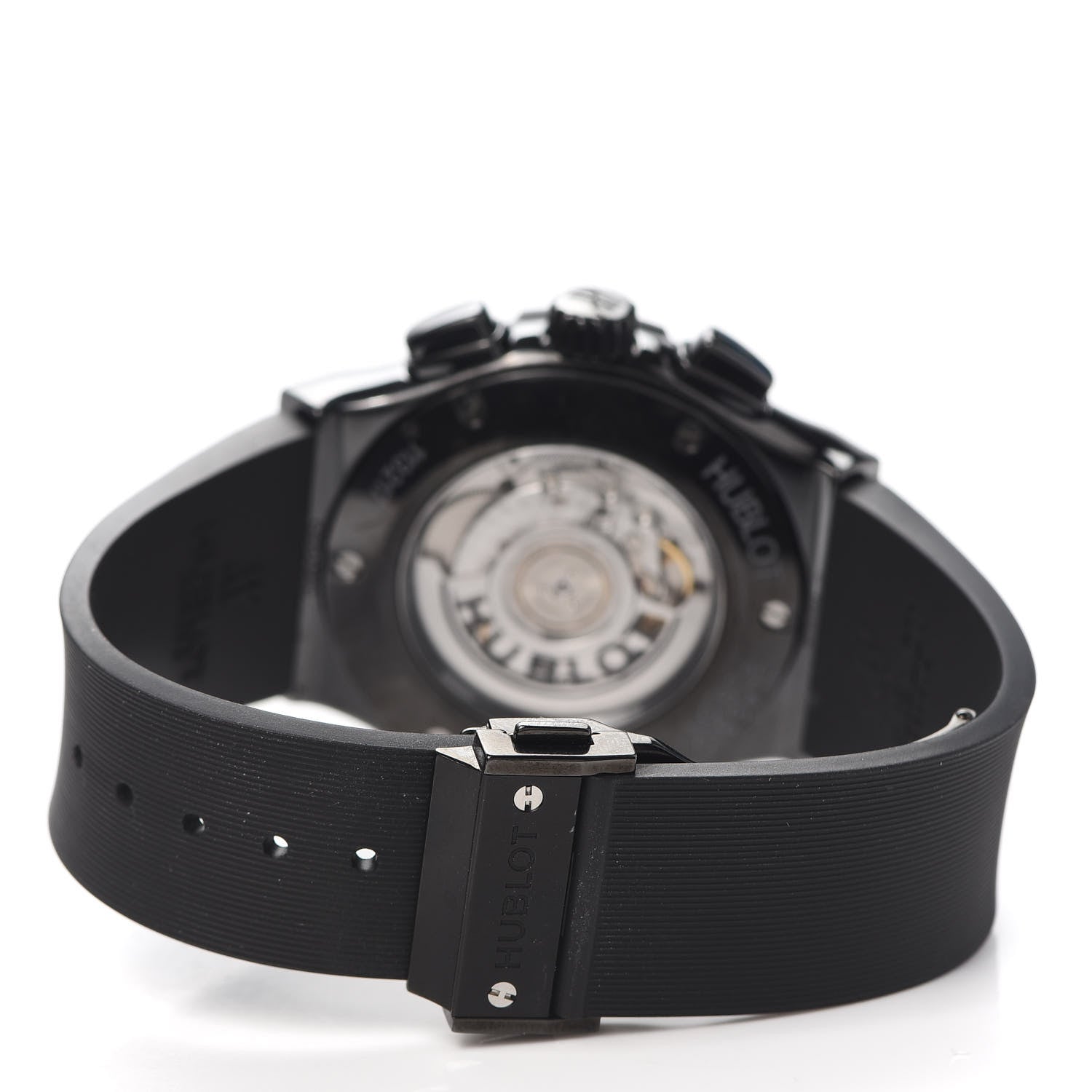 Hublot Titanium Ceramic Alligator 45mm Classic Fusion Aerofusion Chronograph Automatic Watch Black 525.CM.0170.RX 4 of 5