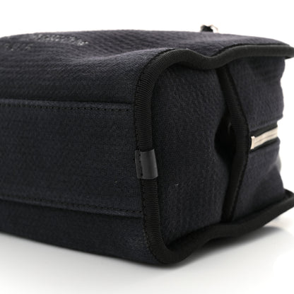 Chanel Mixed Fibers Small Deauville Bowling Bag Navy Blue 10 of 12