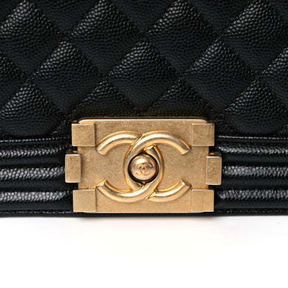 Chanel Caviar Quilted Medium Boy Flap Black 15 of 16