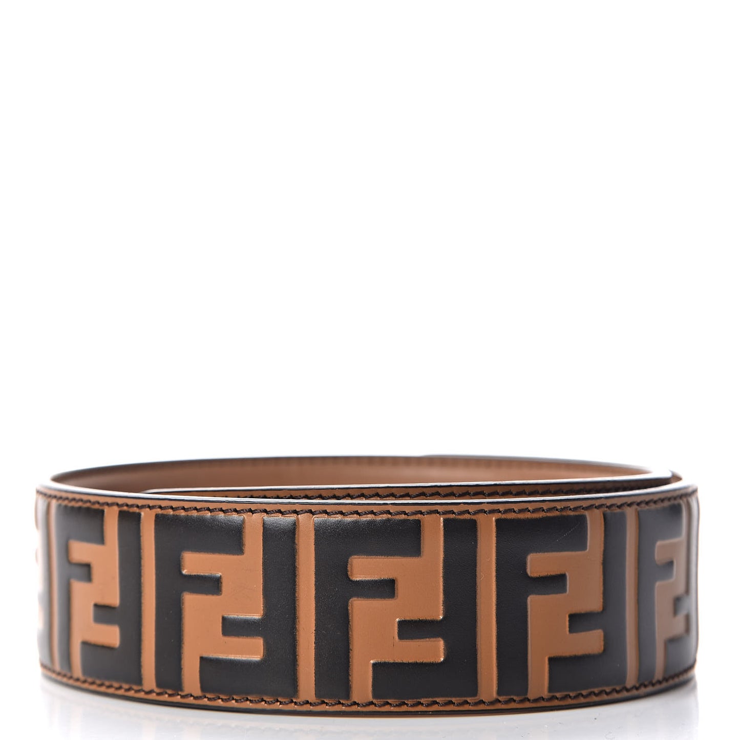 Calfskin FF 1974 Embossed Strap You Tobacco Black