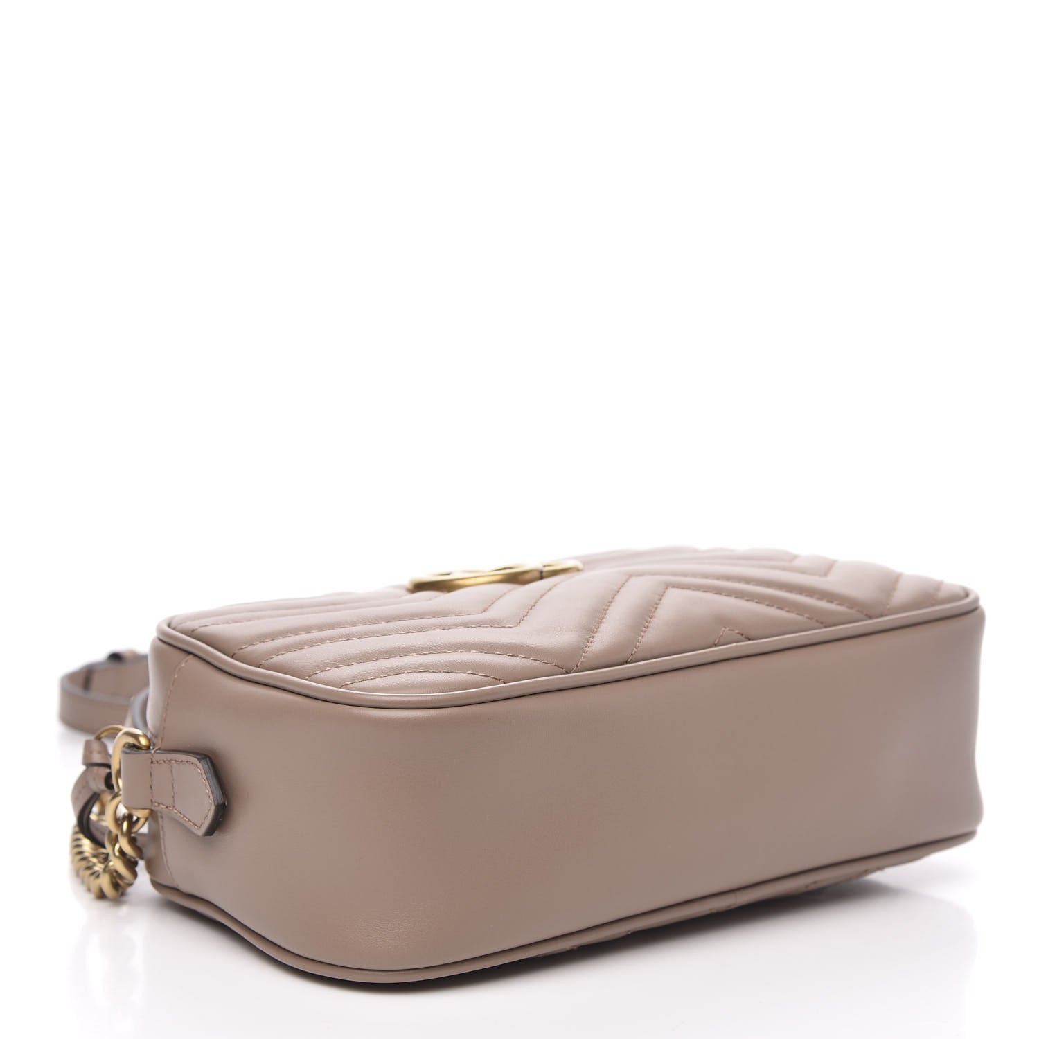 Gucci Calfskin Matelasse Small GG Marmont Chain Shoulder Bag Porcelain Rose 4 of 11