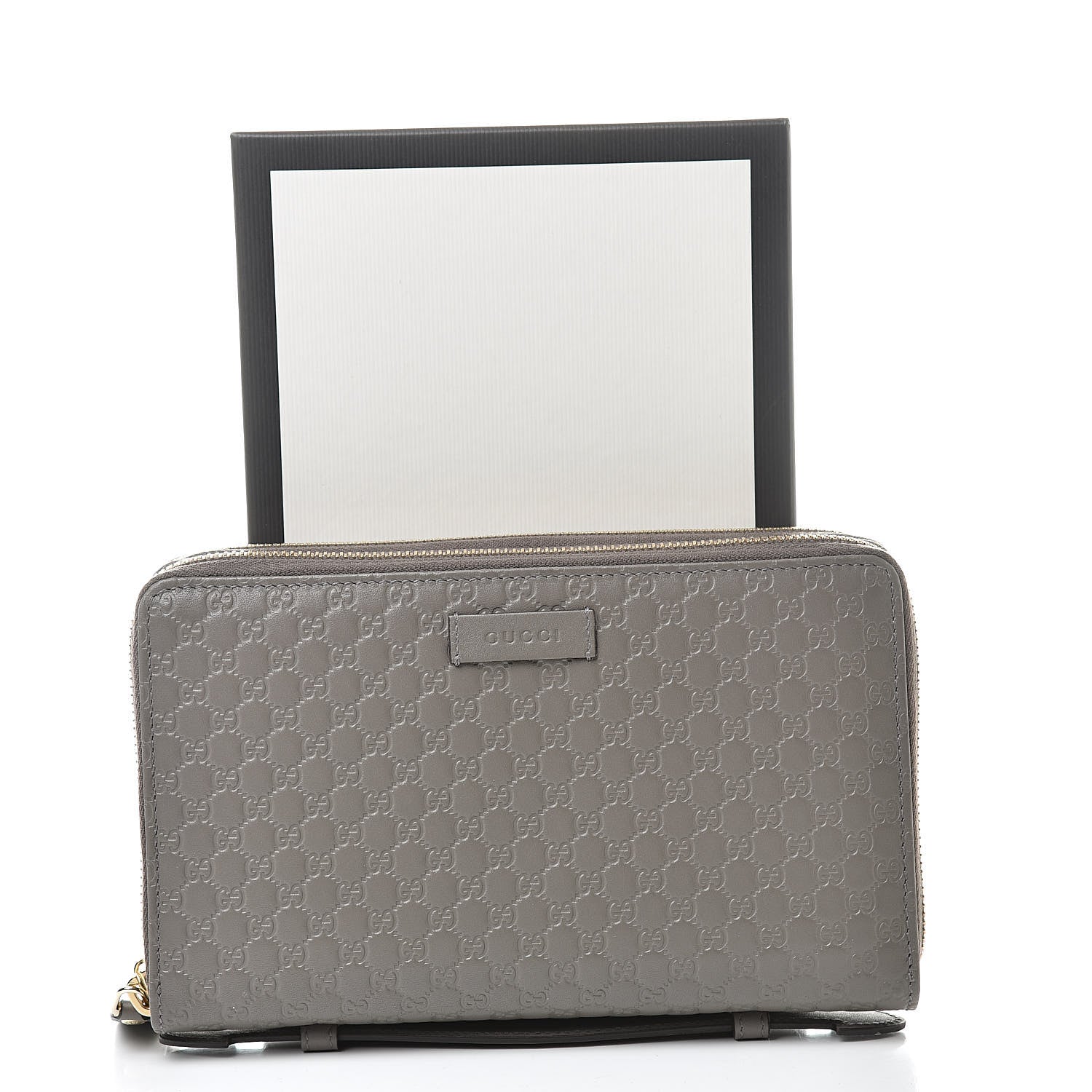 Gucci Soft Microguccissima Zip Around Top Handle Travel Wallet Loess 9 of 9