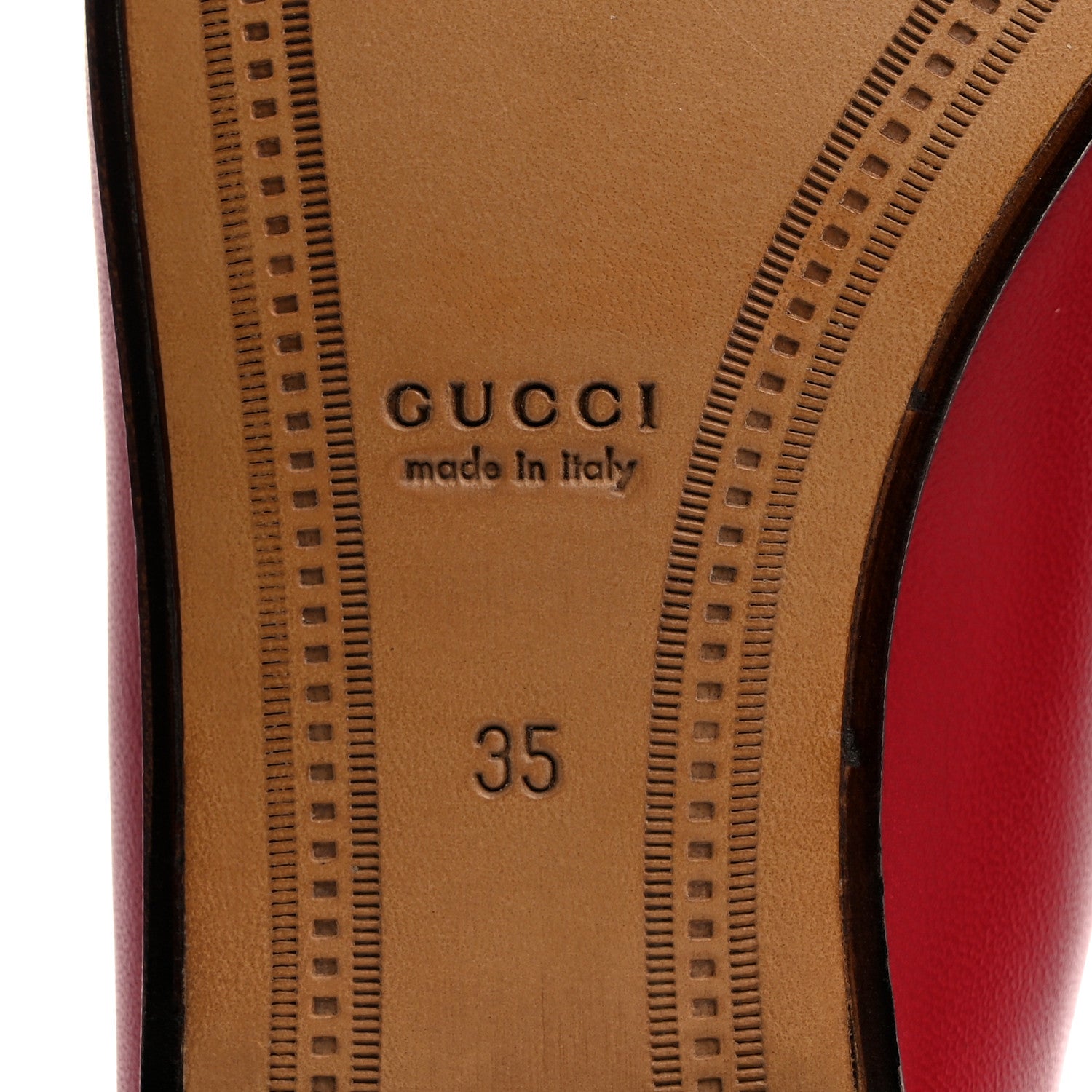 Gucci Lambskin Womens Brixton Horsebit Loafers 35 Hibiscus Red 8 of 9