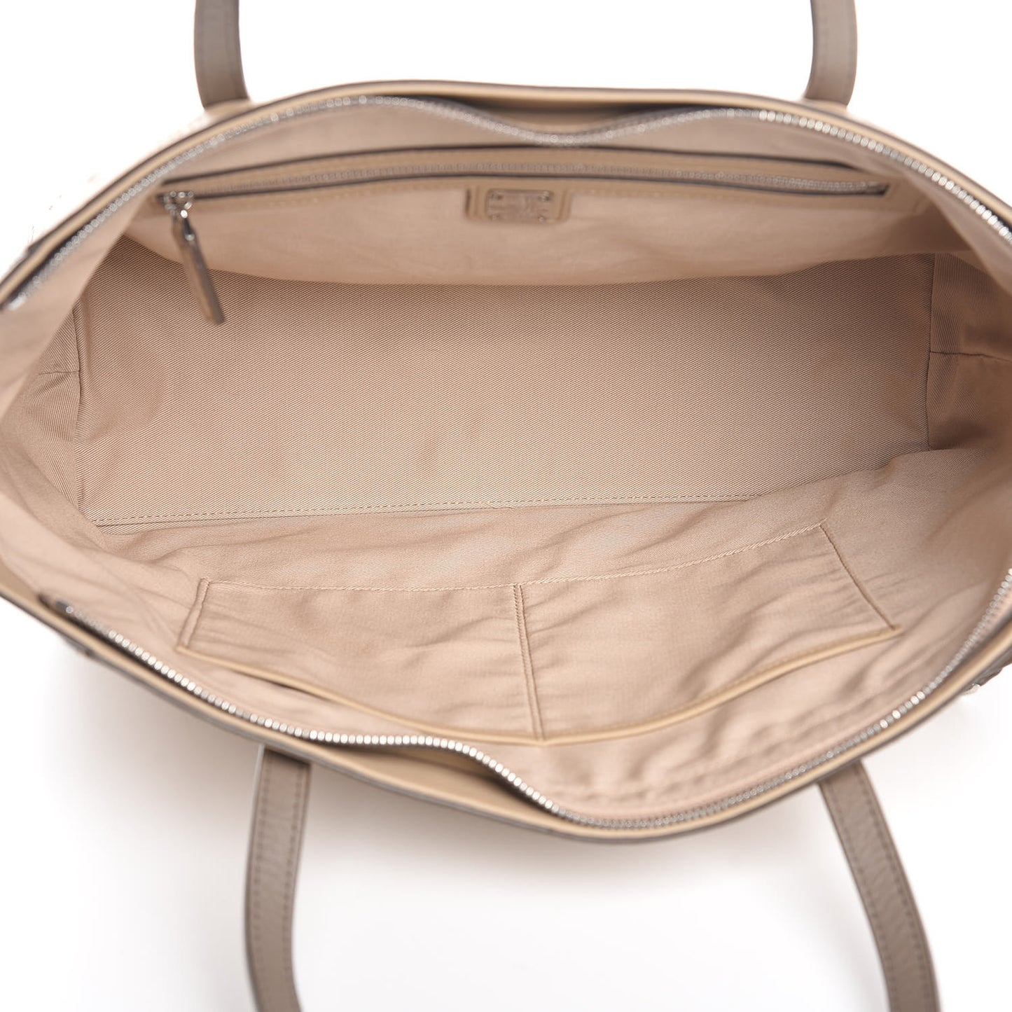 Calfskin Ottomar Monogram Medium Klara Top Zip Tote New Beige
