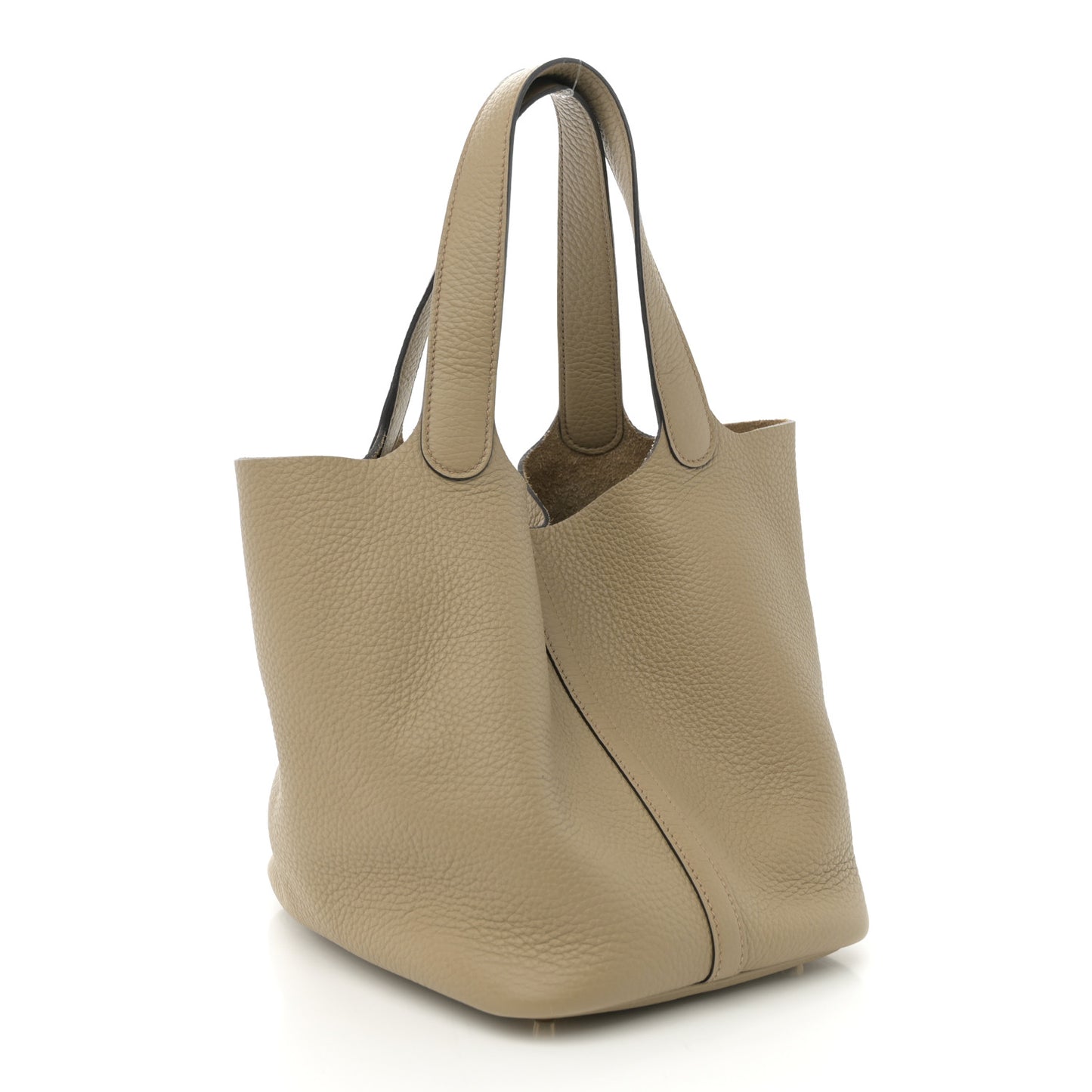 Taurillon Clemence Picotin Lock 22 MM Beige Marfa